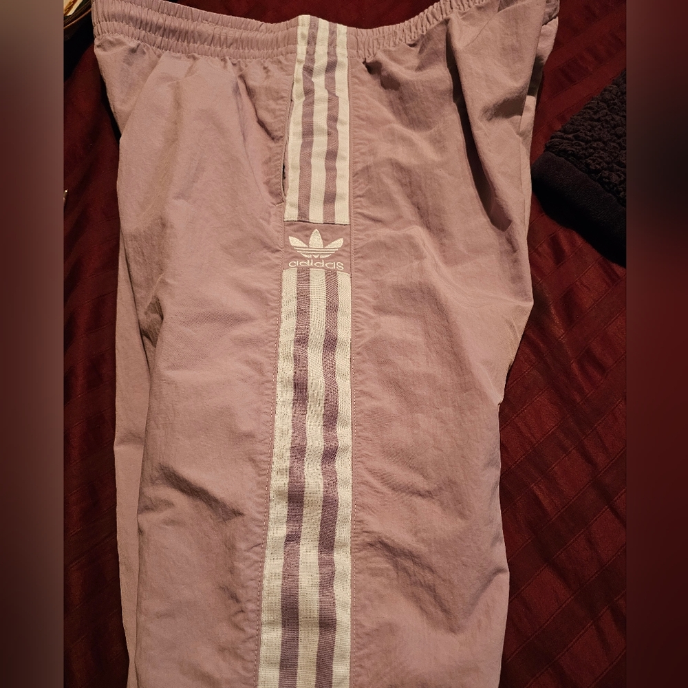 Adidas Track Pants w/Logo Jr Sz Small/Youth 15/16 XL Lavender EUC - Picture 5 of 6